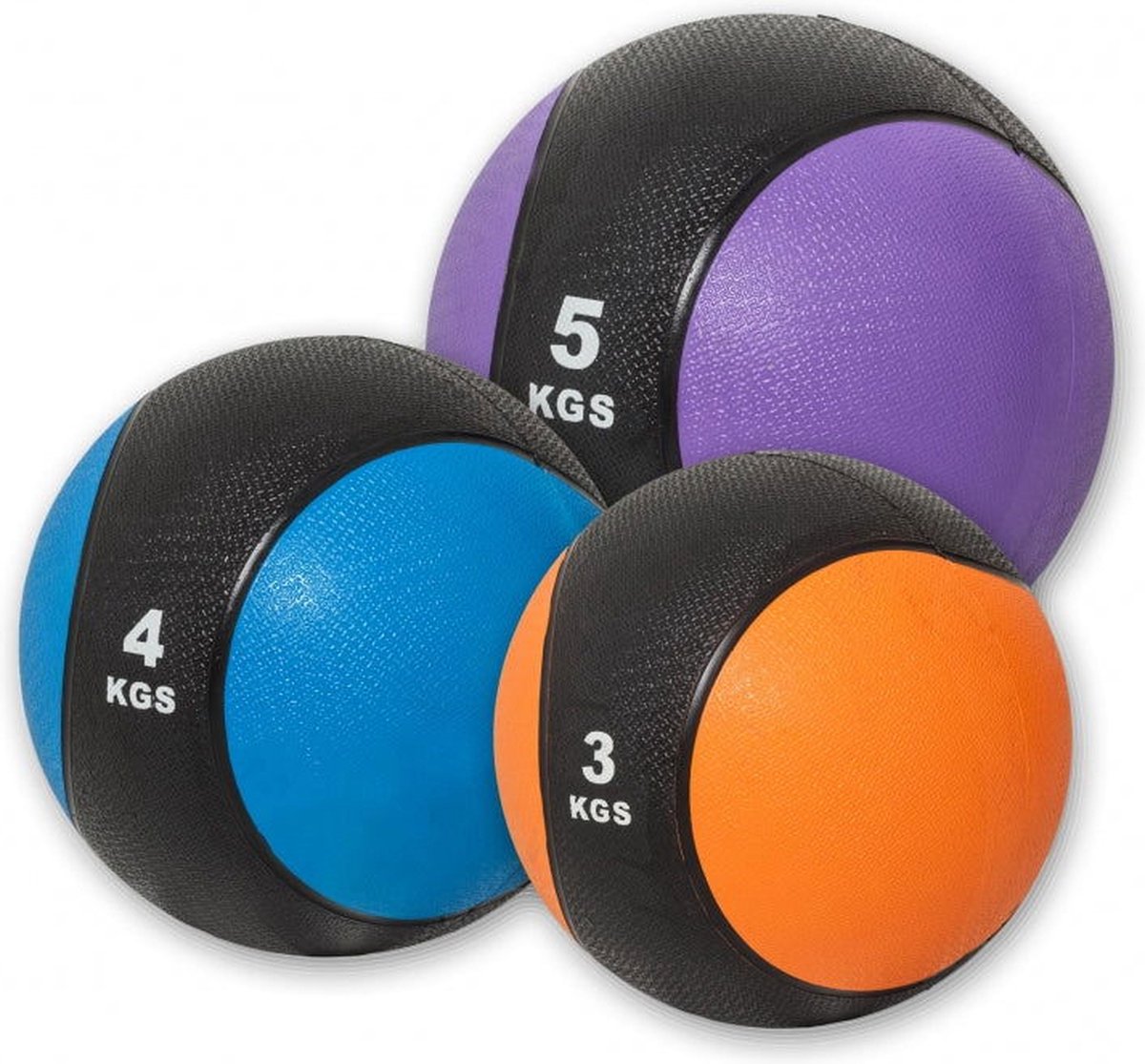 Gorilla Sports Medicijn bal set 12 kg - 3, 4 en 5 kg - Medicin ball - Functional training