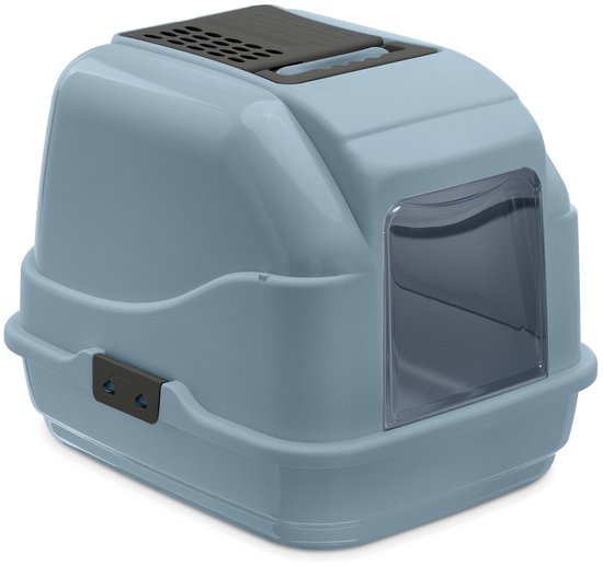 Bac à litière pour chat Imac Easy 2nd life bleu 50x40x40 cm