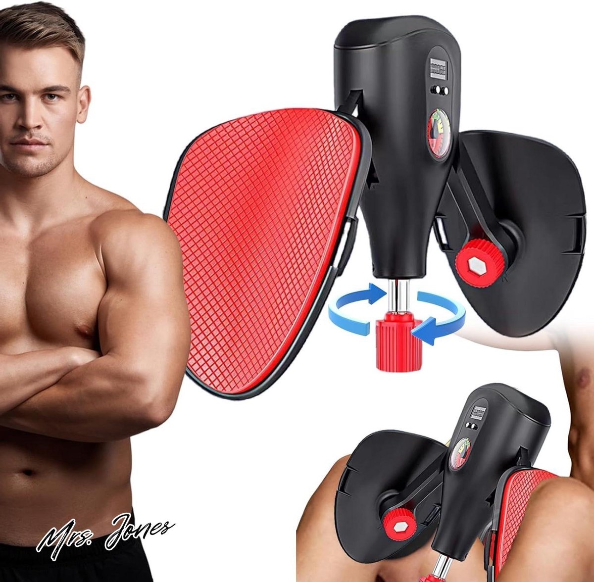 Mrs. Jones Dijbeentrainer - Bekkenbodem en heuptrainer voor mannen - Instelbaar en multifunctioneel - Bekkenbodemtrainer dames - Sterkte en instelbare hoek - Vrouwelijke beenpers en biltrainer .