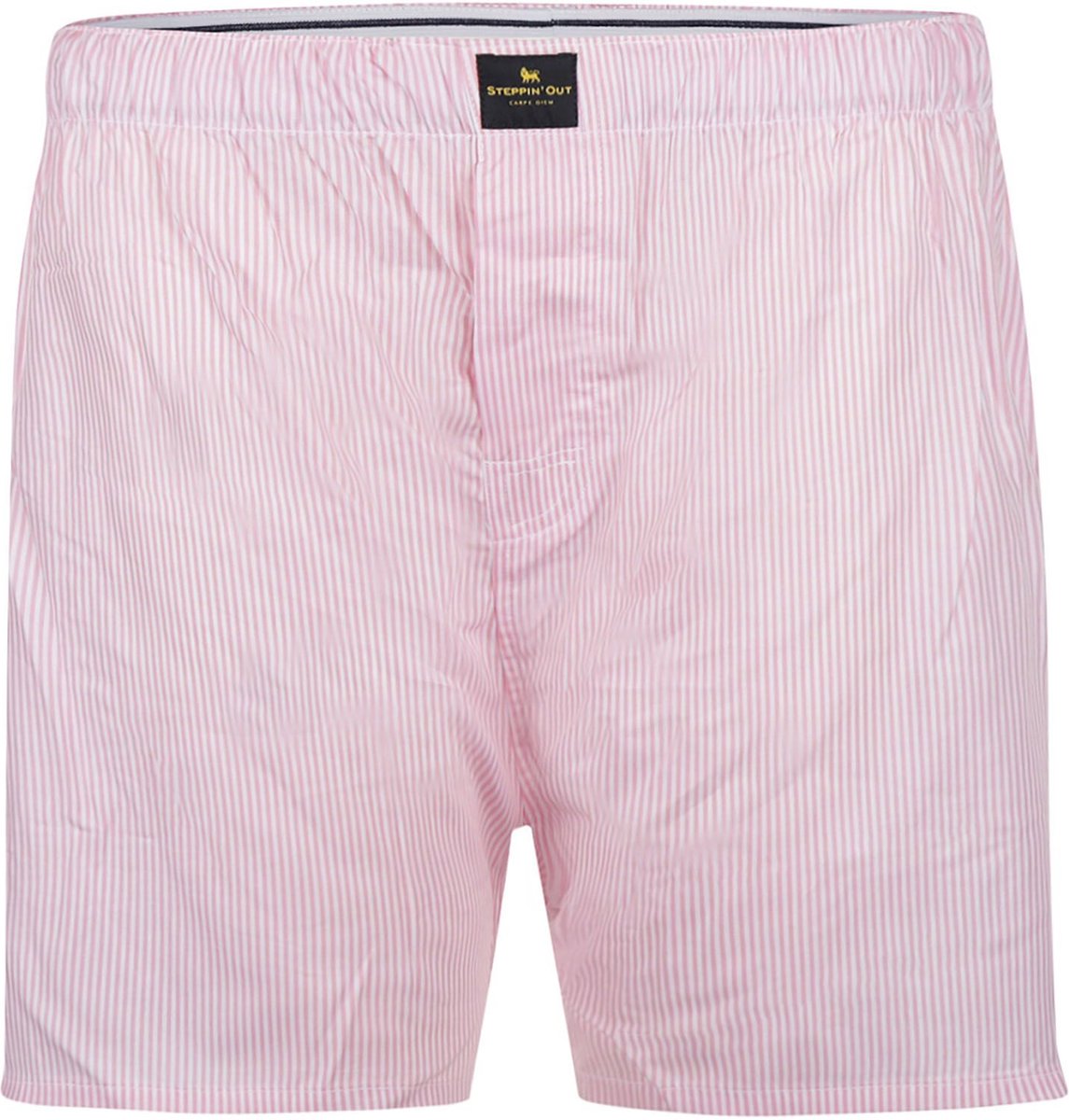 Steppin' Out Boxershort Poplin Streep Lichtroze - Maat S - Heren - Boxershorts