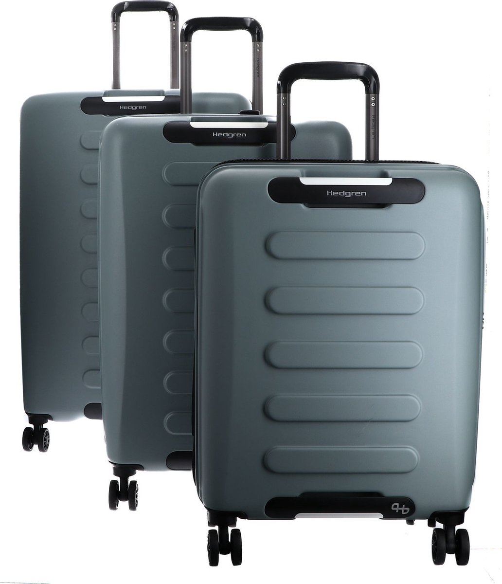 Hedgren Trolley Grip Nest Set Grey - Green Grijs 74cm