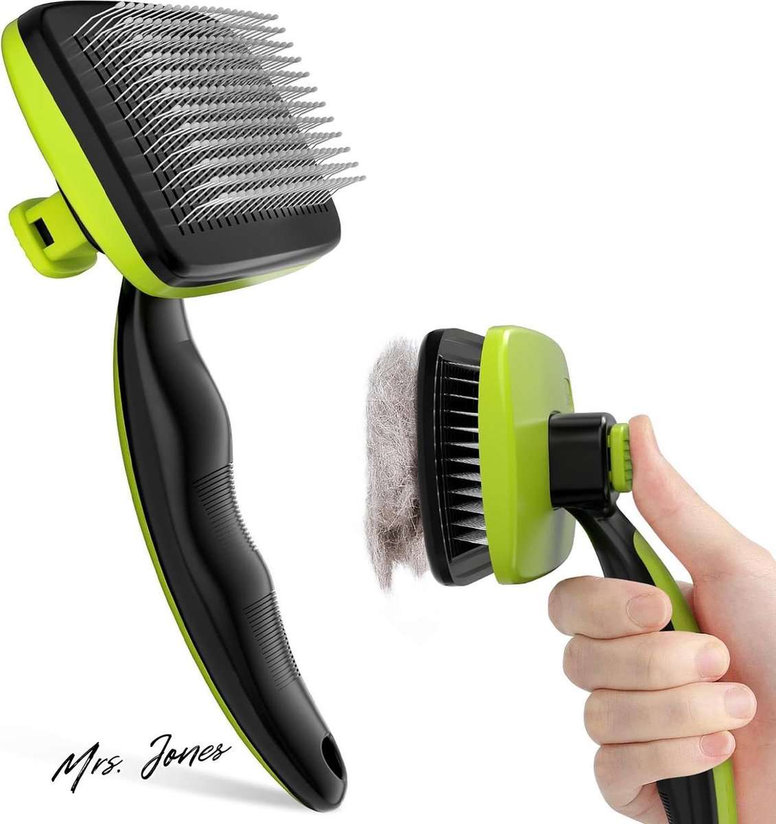 Mrs. Jones Pecute Kattenborstel – Moerassenborstel voor Verzorging Zelfreinigende Gladde Hondenborstel – Afgeronde Pinnen voor Kortharige Katten Kleine Honden .