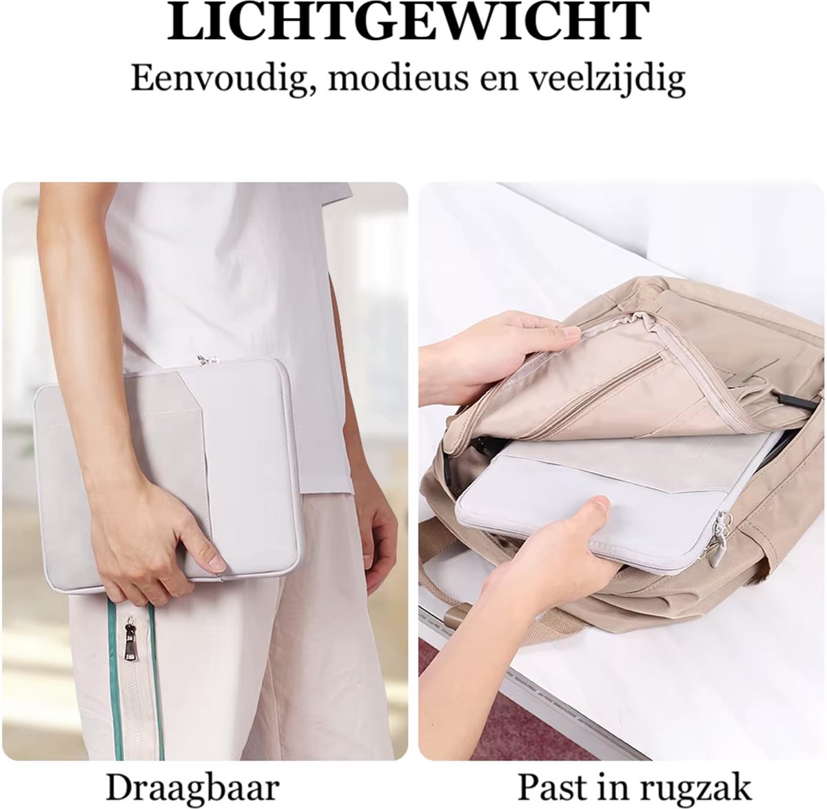 Premium E-reader Hoes Zwart - Waterdicht, Schokbestendig & Krasvrij - Met Zachte Fleece Voering - Geschikt voor Kobo / PocketBook / Boox / Amazon E-Readers tot 6 inch – foto 7