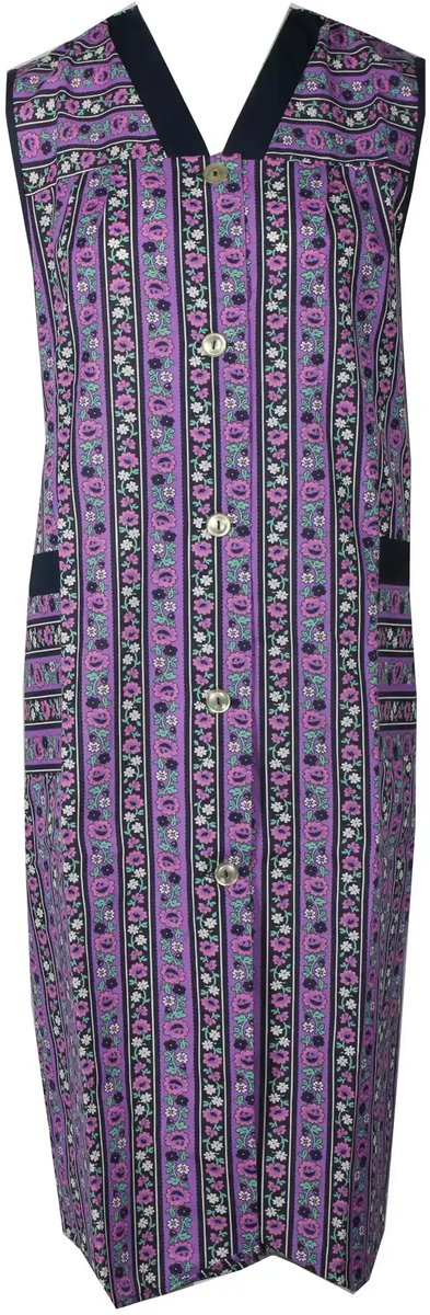 Ma Flodder schort - jasschort Purple Flower-2 - XXL - Paars