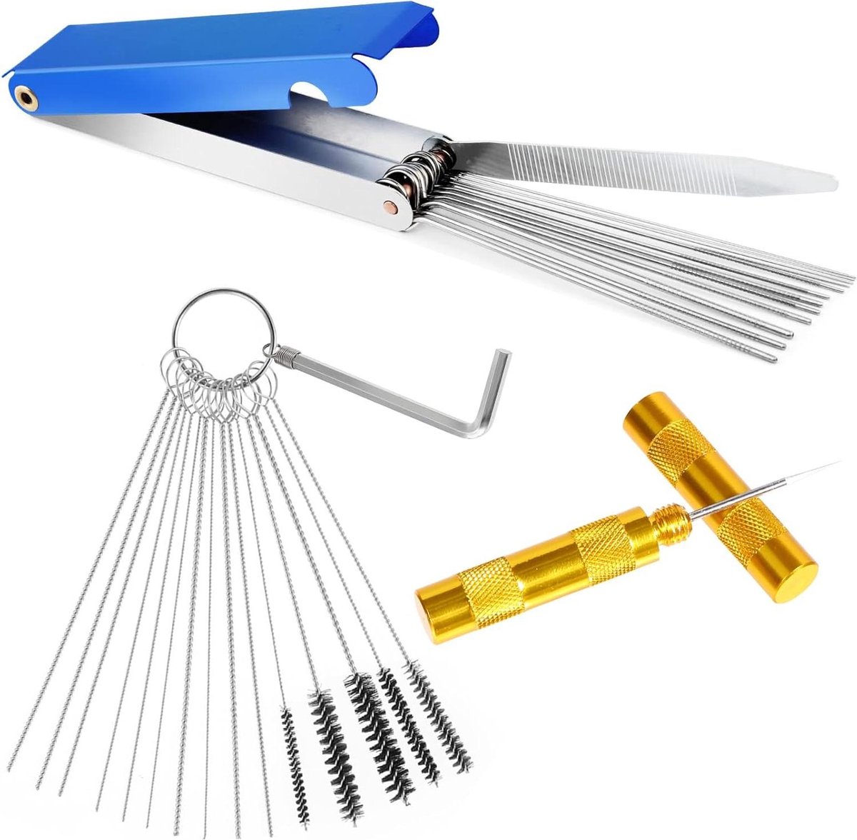 Goedkoopste Carburateur Cleaner Kit - Reinigingsdraad Set Reinigingsnaalden - Reinigers voor Motorfiets ATV Bromfiets