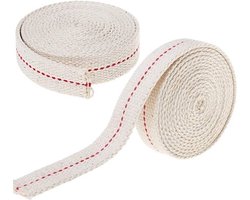 Knaak Olielamp Lont - Plat - 10 mm - Katoen - 1 stuk - Rol van 1 meter