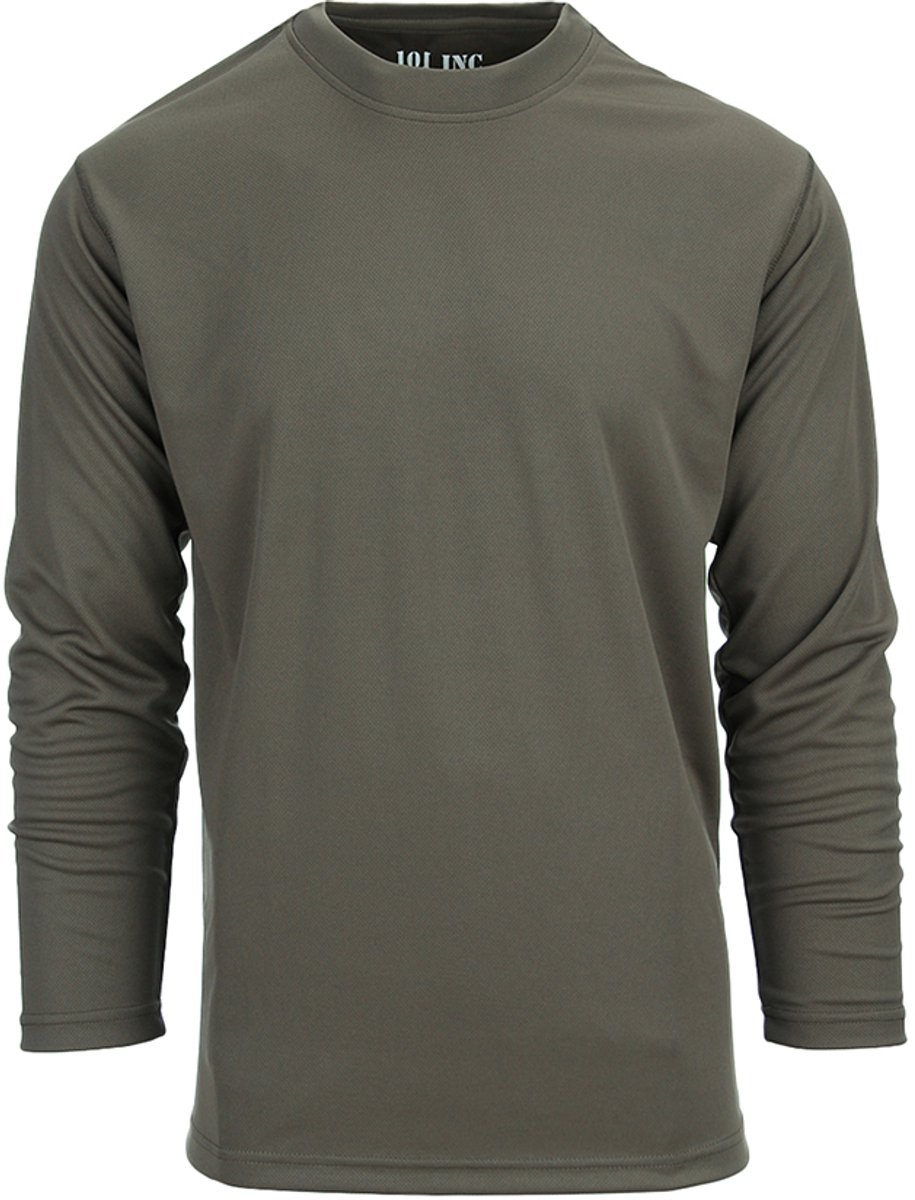 101 INC - Tactical t-shirt Quick Dry long sleeve (kleur: Groen / maat: S)
