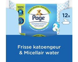 Page vochtig toiletpapier - Compleet Schoon vochtig wc papier - 456 doekjes (12 x 38 stuks)