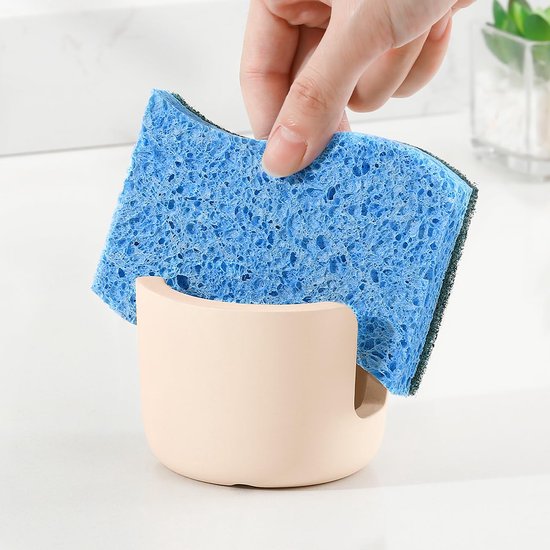 6-pack Sponshouder voor de keuken - Wit - Spoelbak Sponshouder - Sponshouder voor
