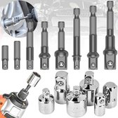 Bol.com Dopsleutel Adapter Set - Ratel-Dopconverter - Doppenset Met Rateladapter Verlengstuk - Socket Adapter Set - Dopsleutel-A... aanbieding