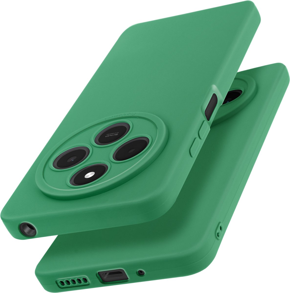 Avizar Beschermde dekking Geschikt voor Xiaomi Redmi 14C Siliconen Mat Camera Blok, Groen