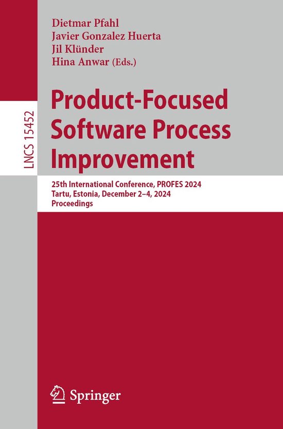 Springer Nature Proceedings Computer Science - Product-Focus ... - cover