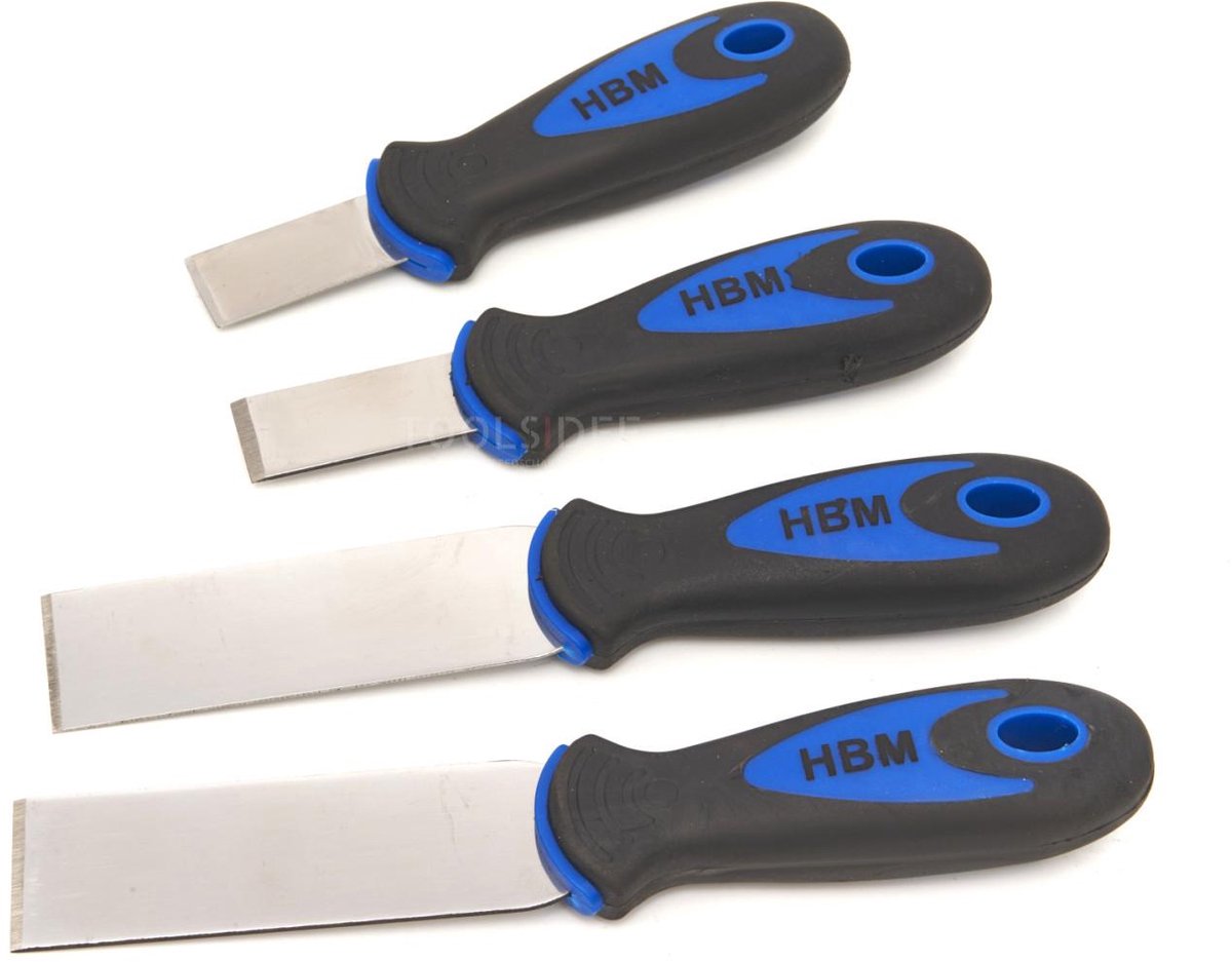 HBM 4-delige professionele RVS pakkingschraper set 43-94 mm