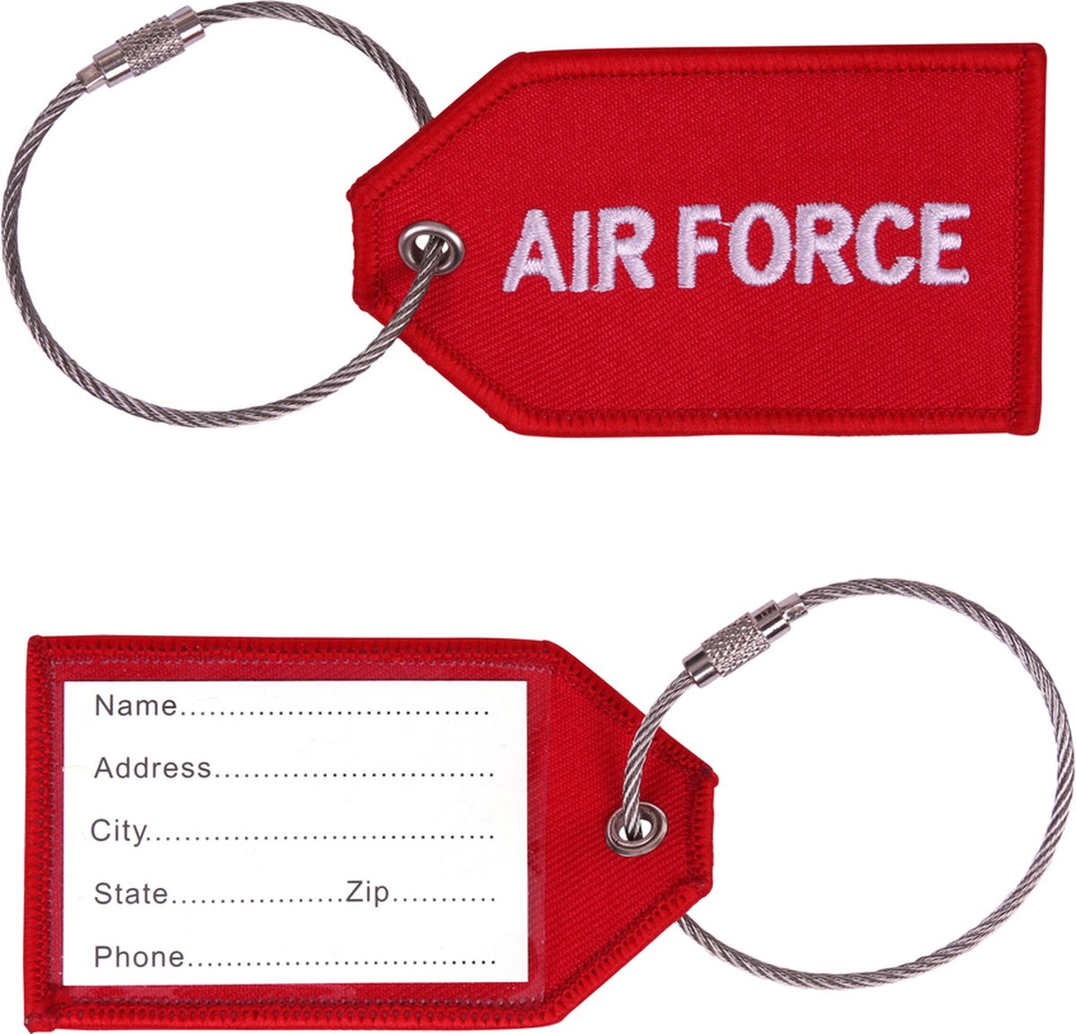 Bagage Label Airforce rood