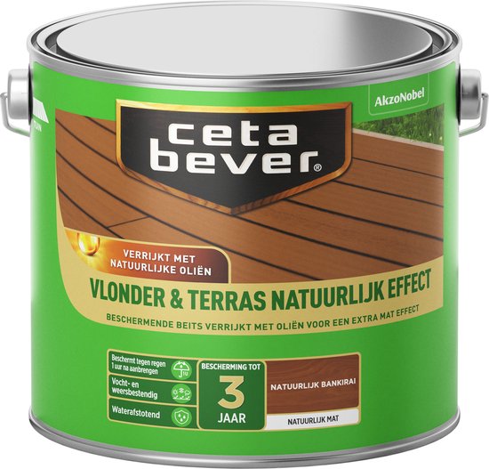 Cetabever - Vlonder & Terras Natuurlijk Effect - Natuurlijk Bankirai - 2,5 L