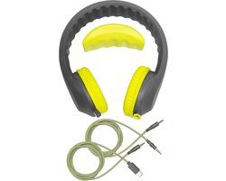KidsCover EduFlex Lime koptelefoon - Hoofdtelefoon met Volumebegrenzing - Bekend van school - Voor peuter & kind - USB-C