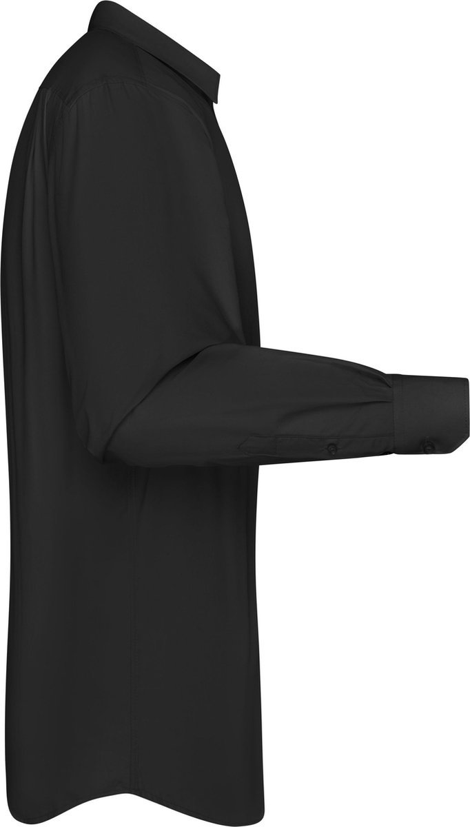 James and Nicholson Blouse Heren Met Lange Mouw - Overhemd Heren - Valentijn - Valentijnsdag - Valentijnsdag Voor Mannen - Valentijn Cadeautje Voor Hem - Vaderdag - (Black Maat XXL) — cadeau in Cadeau-ideeën - foto 3