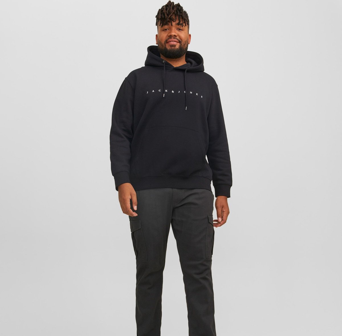JACK&JONES PLUS - JJESTAR JJ SWEAT HOOD NOOS PLS Heren Trui US1XL — afbeelding 14
