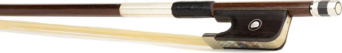 ELS BA-25/12 strijkstok altviool,1/2, brazielhout, achthoekige stok, ebben slof, parijs oog, nikkelen montuur