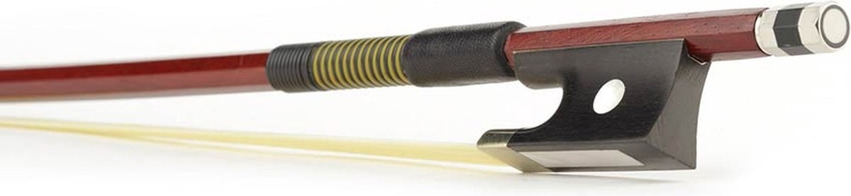 ELS BV-10/32 strijkstok viool, 1/32, brazielhout, achthoekige stok, ebben slof, enkel oog, balein imitatie