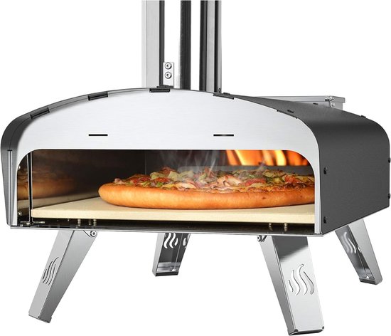 DD Pizza Oven Buiten - Pellet Pizza oven - Houtgestookte - 68x36x77cm - Zwart van Merkloos — afbeelding 5
