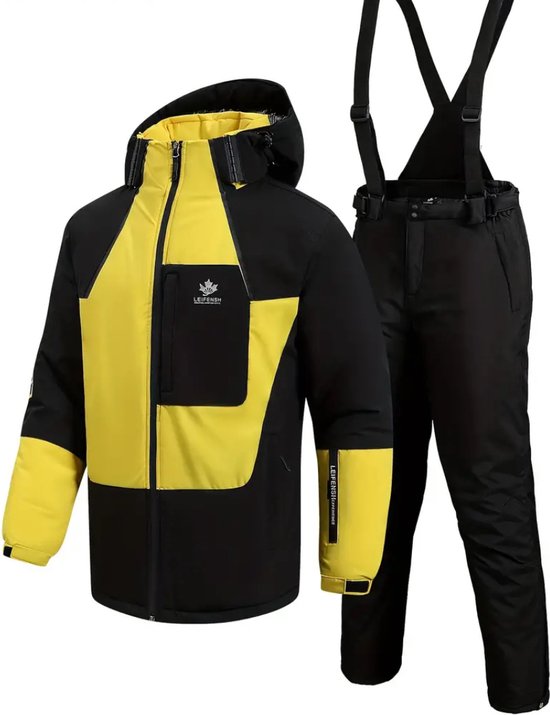 Livano Combinaison de ski - Pantalon de ski - Veste de ski - Combinaison de ski - Sports d'hiver - Homme - 2 pièces - Vert - Taille XL