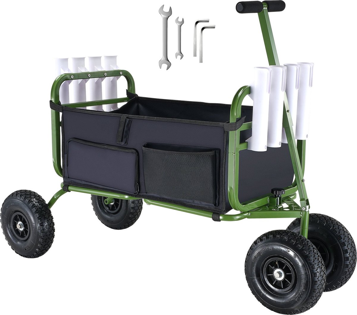 Opvouwbare viswagen - strandviswagen - 300 lbs met ballonbanden