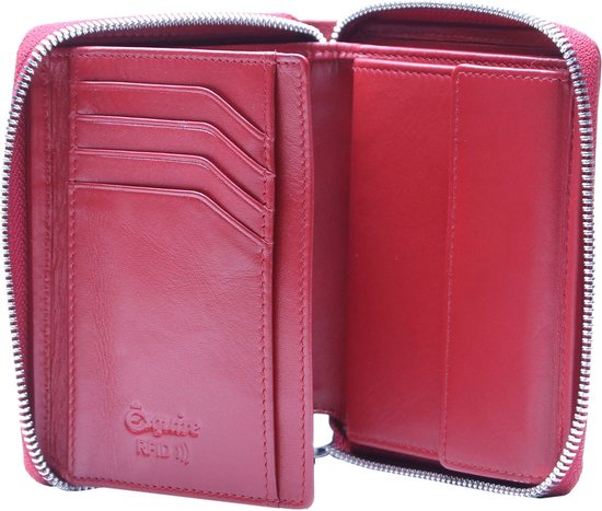 Polyester Rouge Wallet France Esquire Porte-monnaie Silk 02 Zip Around Wallet Red Rouge foncé | bol