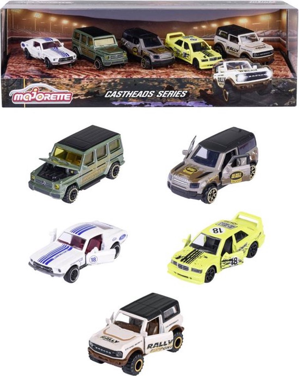 Majorette Auto CastHeads serie 5 stuks Kant-en-klaar model Personenauto (model)
