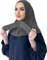 Foulard Nivard - Hijab - Femmes - Abaya - Écharpe - Vêtements islamiques - Vêtements musulmans - Alhamdulillah - Gris foncé