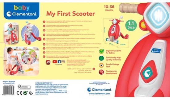 Baby Clementoni - Loopwagen Scooter, Looptrainer, 10-36 maanden - 17403 van Clementoni — afbeelding 2