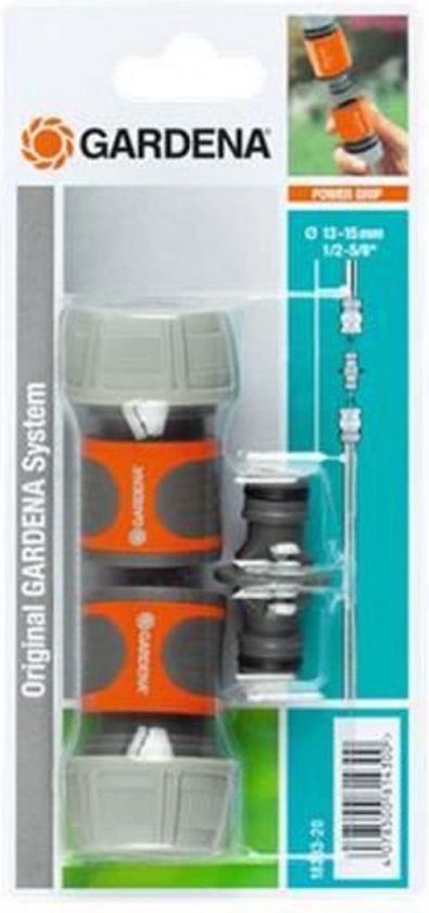 Besproeiingsset 19 mm 3/4 inch met 2 fittingen en 1 Gardena connector verbindingsstuk