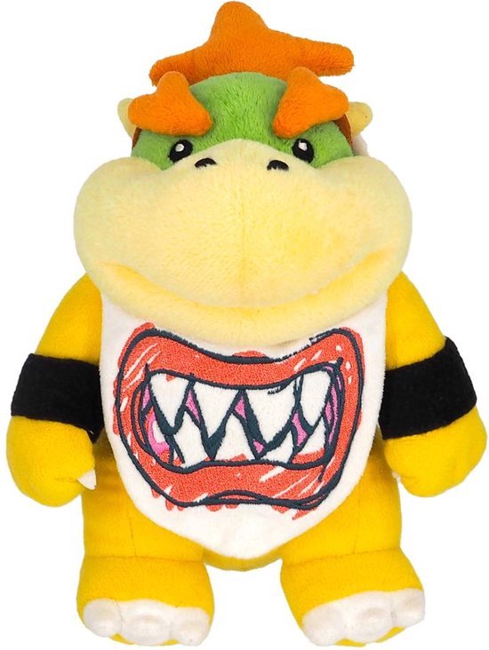 Bowser Junior - Super Mario Pluche Knuffel 23 cm {Nintendo Mario Bros Plush Toy - Speelgoed Knuffels voor Kinderen Jongens Meisjes - Friends: Mario, Luigi, Bowser, Toad, Donkey Kong, Peach, Yoshi}