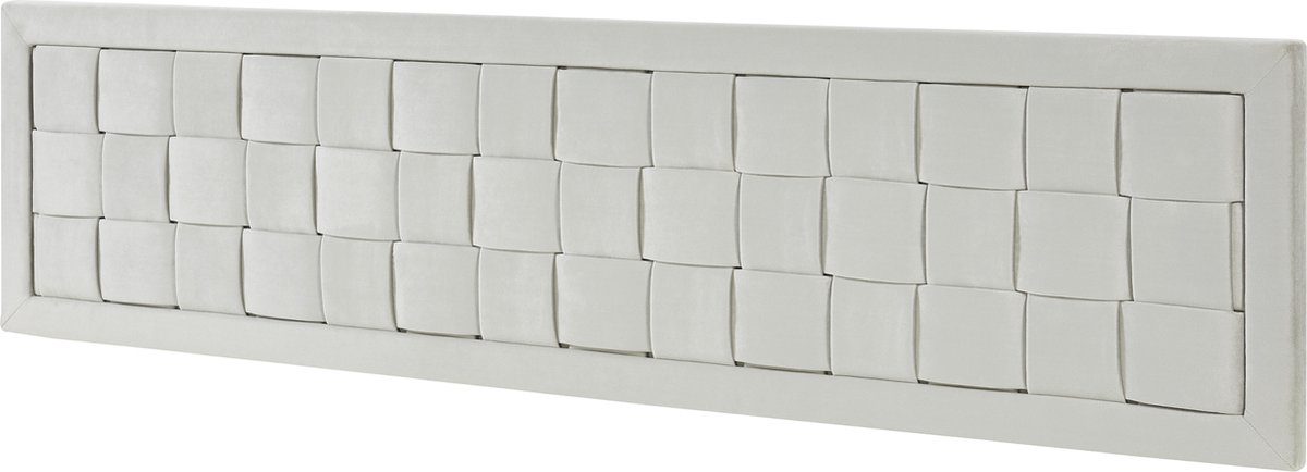 Hoofdbord Tervo fluweel 160x50x5 cm grijs [en.casa]