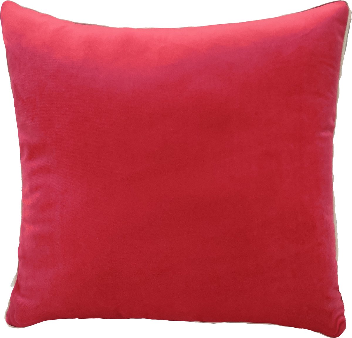 Urbane Hide Kussens woonkamer | Kussenhoes 50 X 50 cm | Kussensloop | Kussenhoes | Kussenhoesjes | Sierkussen | Velvet | met rits | Rood