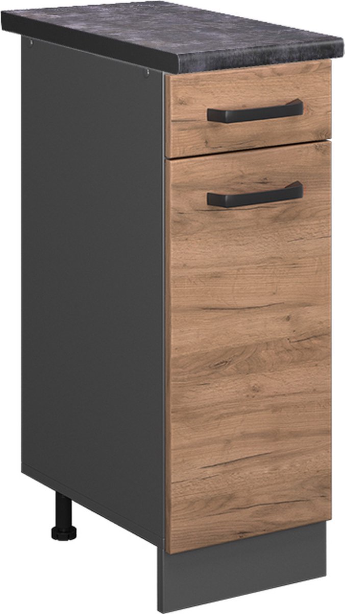 Vicco R-Line Keukenonderkast – 30 cm, WB Antraciet Krachtige eik goud Goudkleurig Eiken/Antraciet