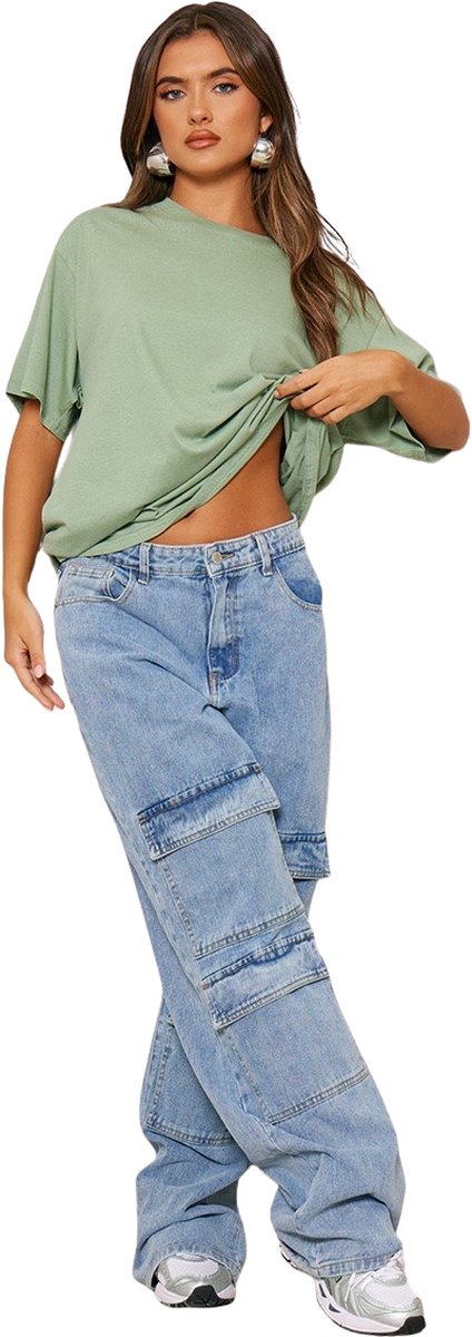 Fashionable Dames Oversized T-shirt / Large Shirt | Boyfriend Shirt | Groen - M/L
