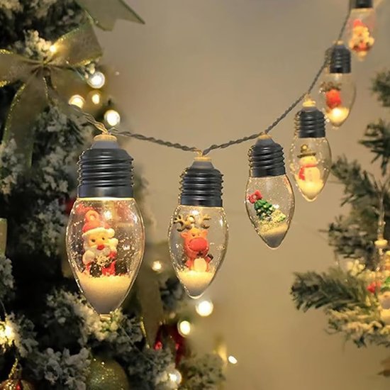 Ancienne Guirlande Électrique sapin de Noël 20 lampes Pompons