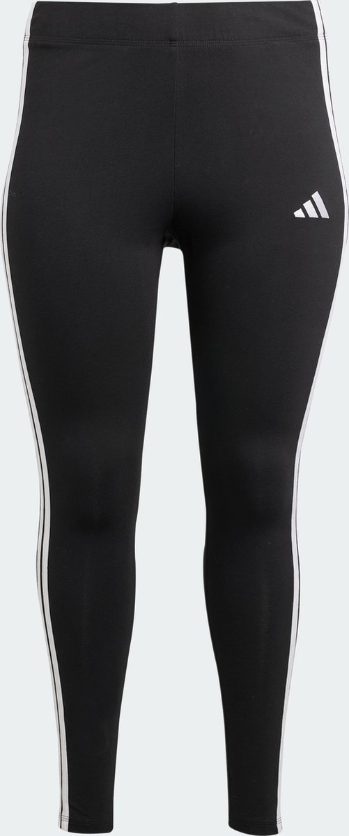 Adidas Sportswear Essentials 3-Stripes Katoenen Legging (Grote Maat) - Dames - Zwart van Adidas — afbeelding 5