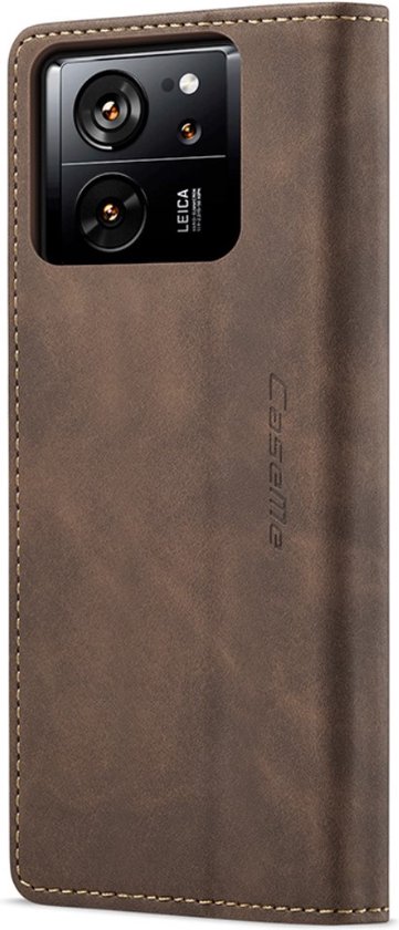 Coque Xiaomi 13T / 13T Pro - CaseMe Book Case - Marron Foncé