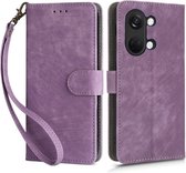 Coverup Hoesje - Geschikt voor OnePlus Nord 3 Hoesje - Coverup Book Case met Koord - Paars