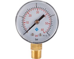 1 stuks - waterdrukmeter - hydraulische oliedrukmeter - binnen accessoires - stalen rand drukmeter - hoge precisie drukmeter - Y50 lucht
