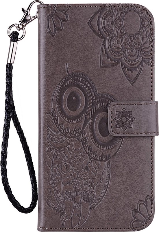 Coverup Owls Book Case Adapté pour Samsung Galaxy A25 Case - Grijs