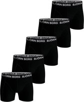 Bol.com Björn Borg Cotton Stretch Boxershort - Zwart - 5 stuks - Heren onderbroeken - Boxer - Maat L aanbieding
