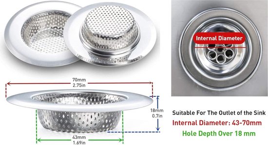 Geurafsluiter Douche Sifon Afvoer, Geurremmende en Anti-Verstoppings Gouchegoot, 35 mm afvoerpijp sifon douche doucheafvoer,voor Douchegoot, toilet, keuken, enz