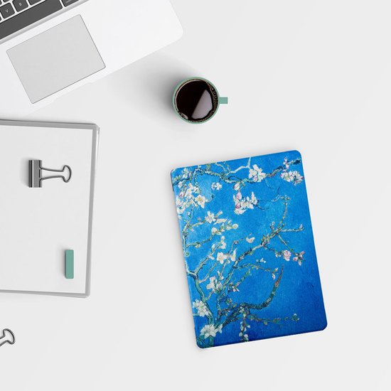 Lunso Geschikt voor Kobo Aura Edition 2 hoes (6 inch) - sleepcover - Van Gogh Amandelbloesem van Lunso — afbeelding 4