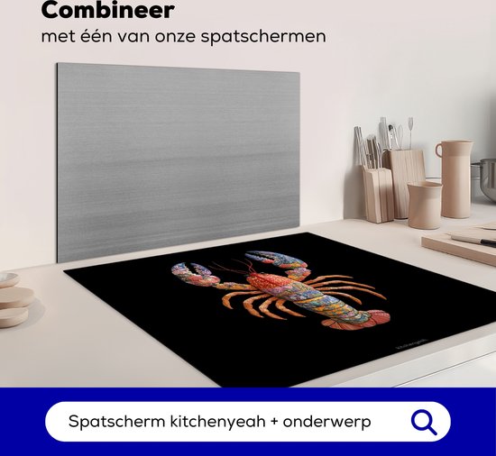 KitchenYeah® Protection plaque induction 60x60 cm - Cancer - coloré - abstrait - Protege plaque de cuisson - Couvre plaque induction - Protecteur d'induction - Cuisine