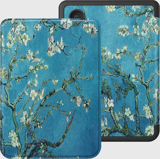Lunso Geschikt voor Kobo Clara BW / Clara Colour hoes (6 inch) - sleepcover - Van Gogh Amandelbloesem van Lunso — afbeelding 3