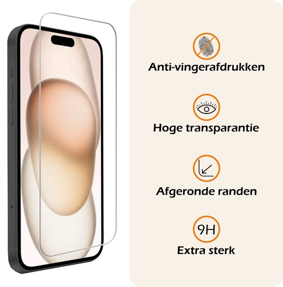 Screenprotector - 2 Stuks - Geschikt voor Apple iPhone 15 Plus - Met Installatie Frame - Gehard Glas - Beschermglas - Tempered Glass - Screen Protector