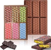 Dubai Chocoladevorm, 2 stuks, diepe chocoladebakvorm, 2-in-1 siliconen